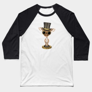 Steampunk Baby Giraffe Baseball T-Shirt